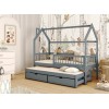 PAPI 80x180 graphite childrens house bed Lano Furniture