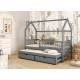 PAPI 80x180 graphite childrens house bed Lano Furniture