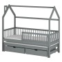 PAPI 80x200 graphite children's house bed Lano Furniture