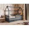 PAPI 80x200 graphite childrens house bed Lano Furniture