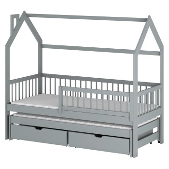 PAPI 80x160 grey children's house bed Lano Furniture