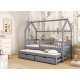 PAPI 80x160 grey childrens house bed Lano Furniture PAPI 80x160 grey childrens house bed Lano Furniture