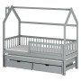 PAPI 90x200 grey children's house bed Lano Furniture