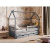 PAPI 90x200 grey childrens house bed Lano Furniture