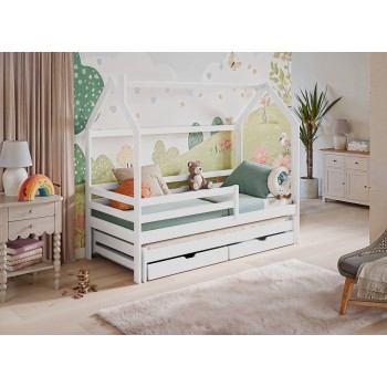 DISNEY 90x190 white children's house bed Lano Furniture