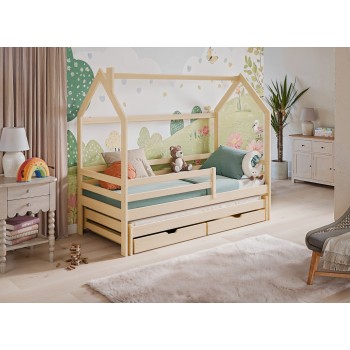 DISNEY 80x200 pine children's house bed Lano Furniture