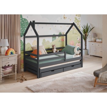 DISNEY 80x200 graphite children's house bed Lano Furniture