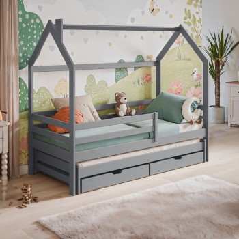 DISNEY 80x200 grey children's house bed Lano Furniture