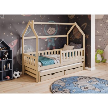 MONKEY 90x200 pine children's house bed Lano Furniture
