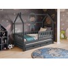 MONKEY 90x190 graphite childrens house bed Lano Furniture
