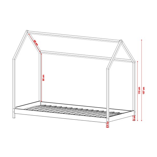 LUCKY 100x200 white childrens bed house Lano Furniture LUCKY 100x200 white childrens bed house Lano Furniture