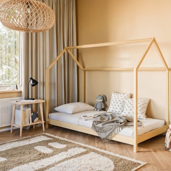 LUCKY 80x180 pine children's bed house Lano Furniture
