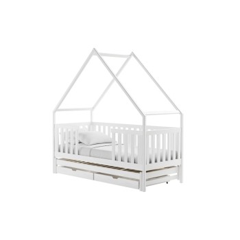 MAGIC 90x190 white bunk bed house Lano Furniture