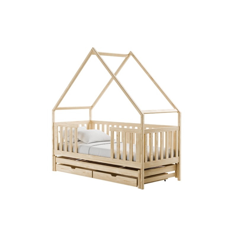 MAGIC 90x200 pine bunk bed house Lano Furniture