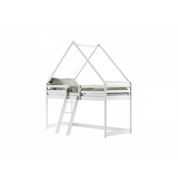 MOON 80x180 white children's loft bed house Lano Furniture