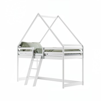 MOON 80x180 graphite children's loft bed house Lano Furniture