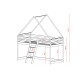 MOON 90x200 pine childrens loft bed house Lano Furniture MOON 90x200 pine childrens loft bed house Lano Furniture