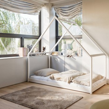 MORIS 100x200 graphite children's bed house Lano Furniture