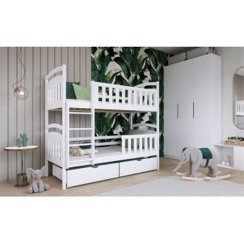 SEBUŚ 80x200 white bunk bed Lano Furniture