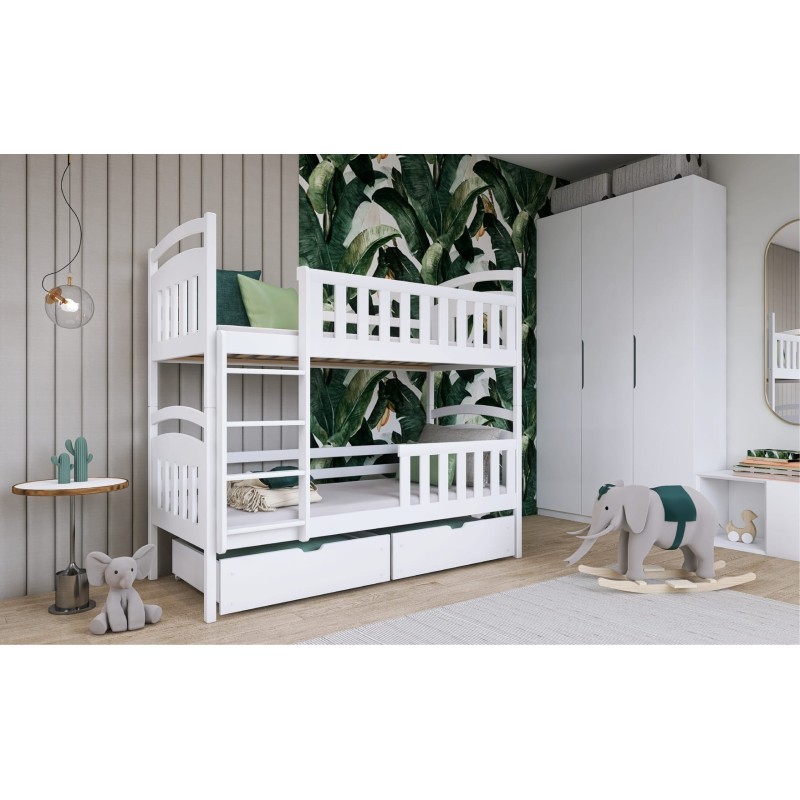 SEBUŚ 80x200 white bunk bed Lano Furniture