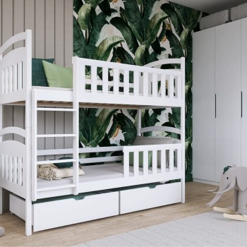 SEBUŚ 90x200 white bunk bed Lano Furniture