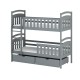 SEBUŚ 80x200 grey bunk bed Lano Furniture