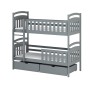 SEBUŚ 80x200 grey bunk bed Lano Furniture