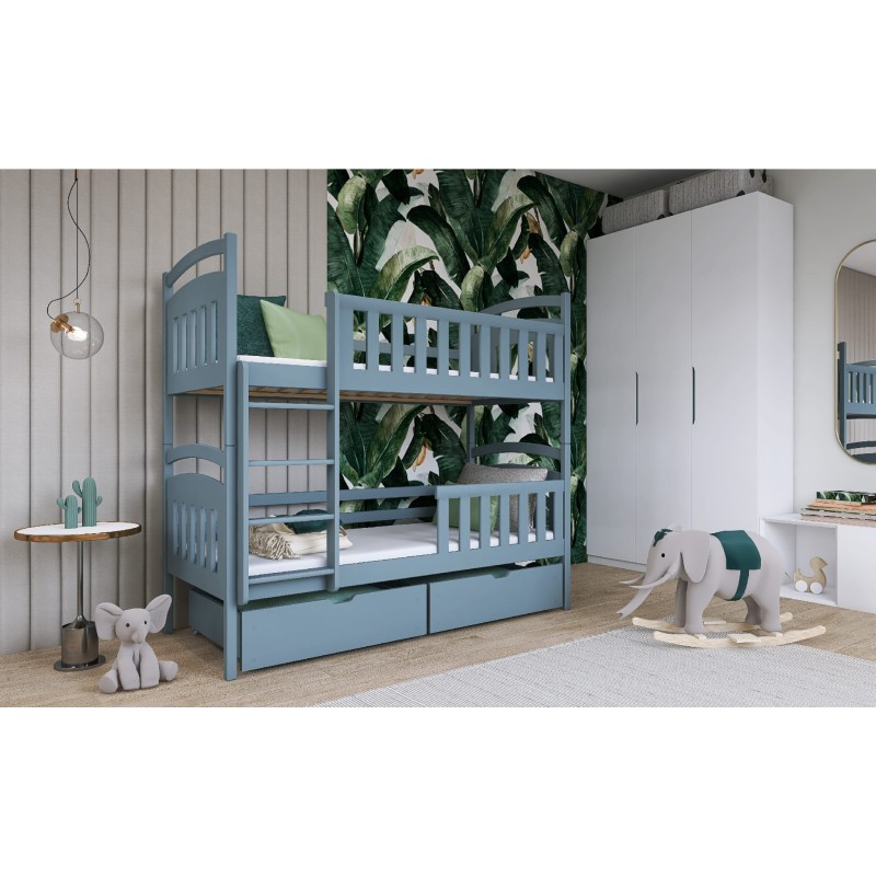 SEBUŚ 90x200 grey bunk bed Lano Furniture