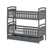 SEBUŚ 80x160 graphite bunk bed Lano Furniture