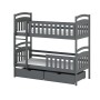 SEBUŚ 80x180 graphite bunk bed Lano Furniture