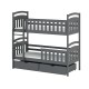SEBUŚ 80x200 graphite bunk bed Lano Furniture SEBUŚ 80x200 graphite bunk bed Lano Furniture