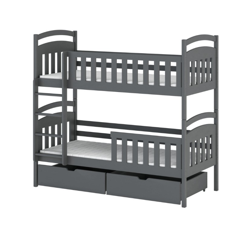 SEBUŚ 90x200 graphite bunk bed Lano Furniture