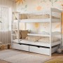 LUNA 80x180 white bunk bed Lano Furniture