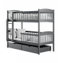 LUNA 80x180 graphite bunk bed Lano Furniture