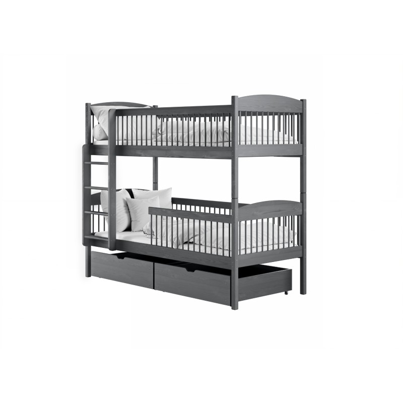 LUNA 90x200 graphite bunk bed Lano Furniture