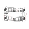 BOSTON 80x180 grey bunk bed Lano Furniture