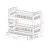BLANKA 90x190 cashmere bunk bed Lano Furniture