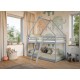 Παιδική Κουκέτα Σπιτάκι SWEET 80x180 gray