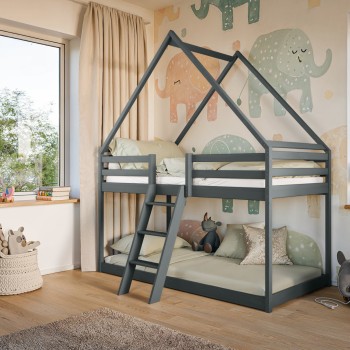 Παιδική Κουκέτα Σπιτάκι SWEET 90x200 graphite 