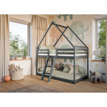 Παιδική Κουκέτα Σπιτάκι SWEET 90x200 graphite 