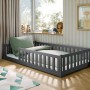 OTIS 120x200 graphite children's single bed Lano Furniture