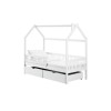 OSKAR 90x200 white childrens house bed Lano Furniture