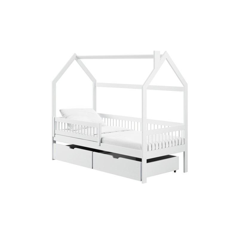 OSKAR 90x200 white childrens house bed Lano Furniture