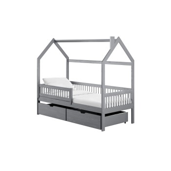 OSKAR 80x200 grey children's house bed Lano Furniture