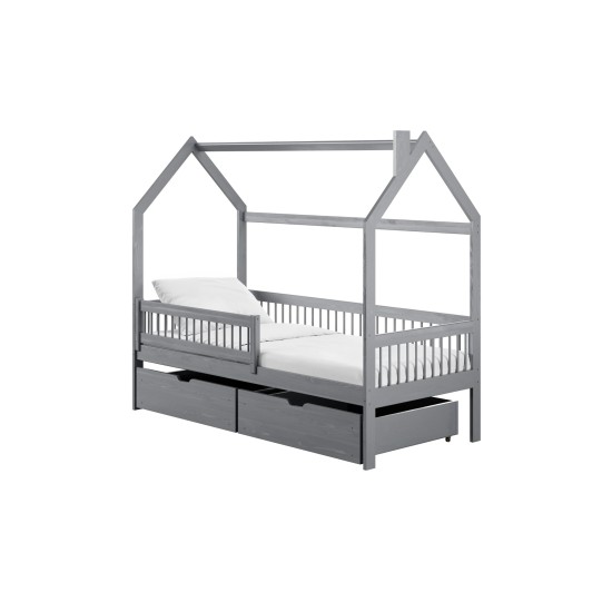 OSKAR 80x200 grey childrens house bed Lano Furniture OSKAR 80x200 grey childrens house bed Lano Furniture