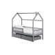 OSKAR 80x200 grey childrens house bed Lano Furniture OSKAR 80x200 grey childrens house bed Lano Furniture