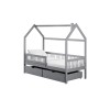 OSKAR 90x190 grey childrens house bed Lano Furniture