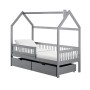 OSKAR 90x190 grey children's house bed Lano Furniture