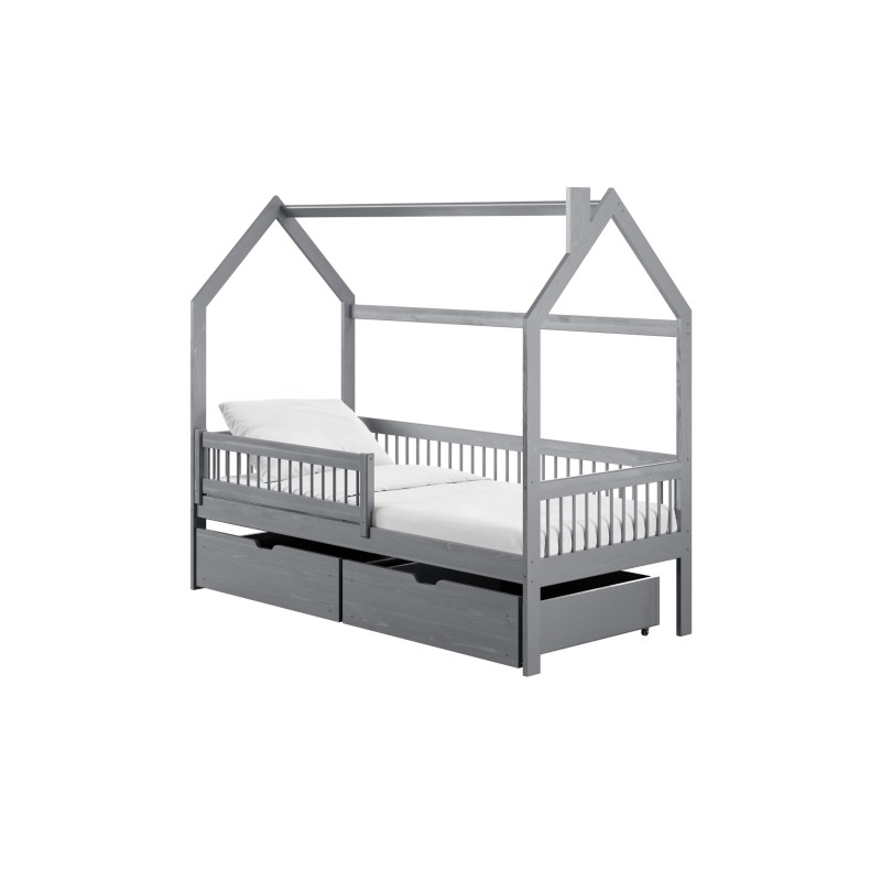 OSKAR 90x200 grey childrens house bed Lano Furniture