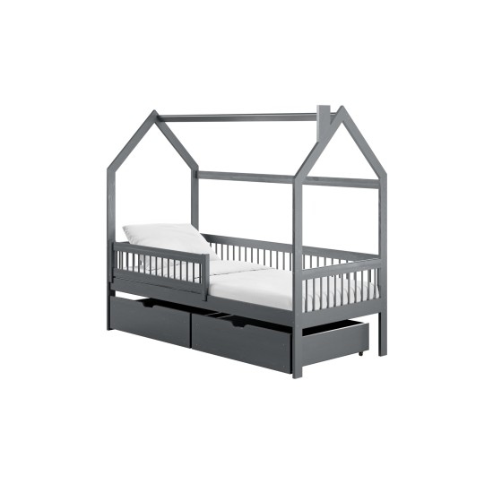 OSKAR 80x180 graphite childrens house bed Lano Furniture OSKAR 80x180 graphite childrens house bed Lano Furniture